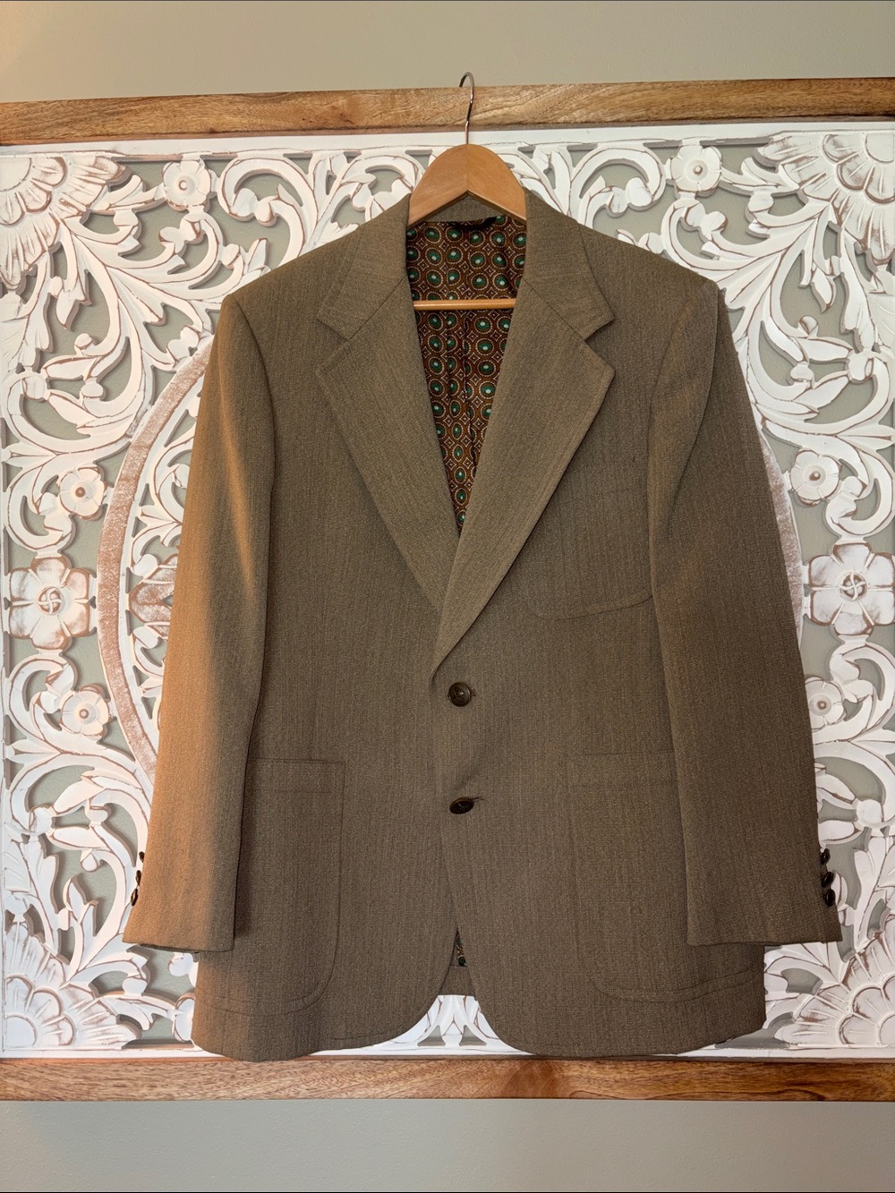 Bob Hope Desert Classic Hart Schaffner Marx Vintage 1970s Brown Tweed Sport Coat